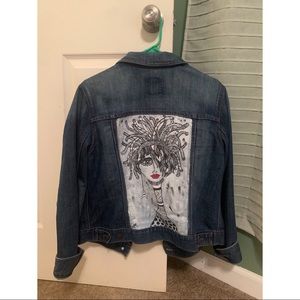 Hand painted denim jacket